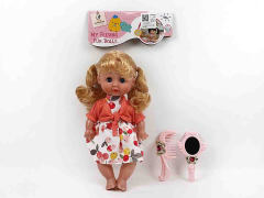 11寸双辫白皮肤女娃套装带音乐（2色）