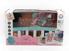 11寸吊带衫黑皮肤女娃套装带音乐