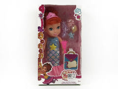 10寸全搪胶迪士尼南希美人鱼套带音乐