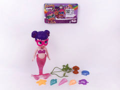 6.5inch Solid Body Mermaid Set W/L(4S) toys