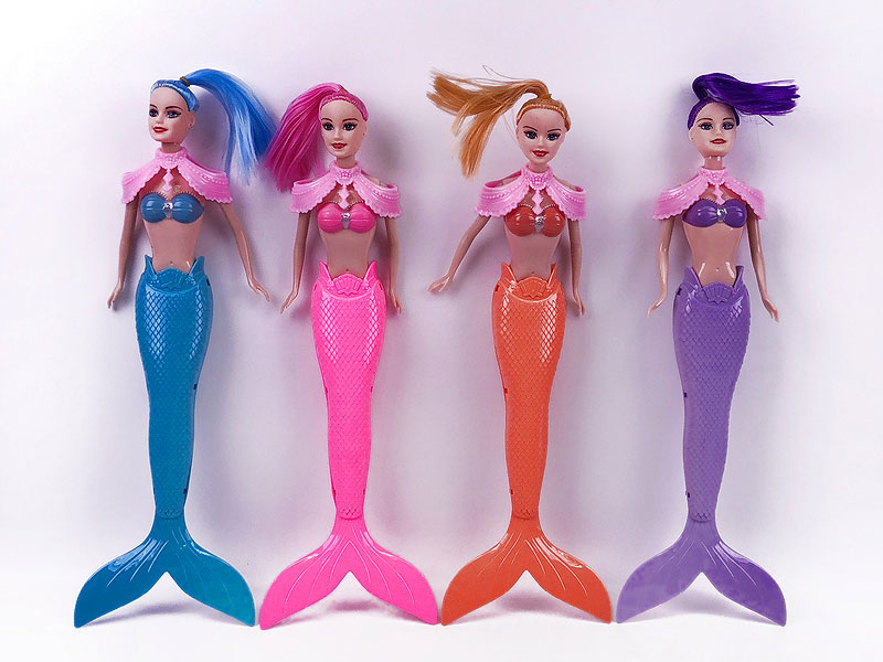 34CM Solid Body Mermaid W/L(4C) toys