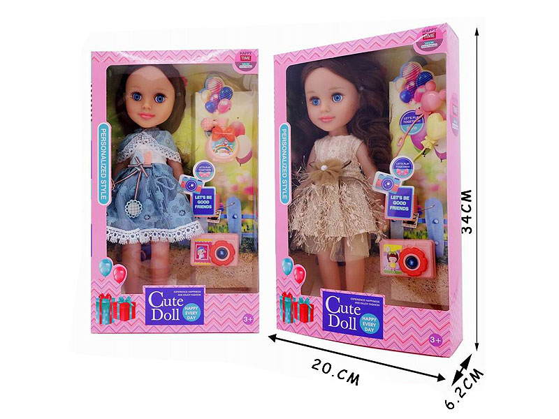 14inch Empty Body Girl Set W/M(2S) toys