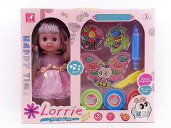 28CM Doll Set W/M(2C) toys
