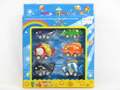 Pull Back Fish(6in1) toys