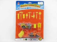 Pull Back Construction Truck W/Tool(2in1)