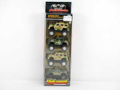 Pull Back Cross-country Jeep Car(4in1) toys