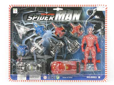 Pull Back Airplane & Spider Man W/L toys