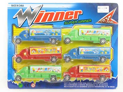 Pull  Back Container Car(6in1) toys