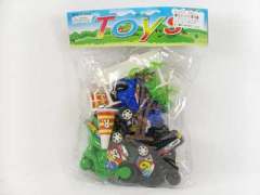 Pull Back Motorcycel W/Guide(3in1) toys