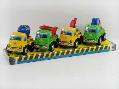 Pull Back Cartoon Construction Truck(4in1) toys