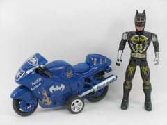 Pull Back Motorcycle & Bat Man W/L(2C) toys
