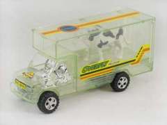 Pull Back Container Truck Tow  Animal toys