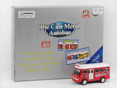 Die Cast Bus Pull Back(6in1) toys