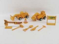 Pull Back Construction Truck W/Guide(2in1)