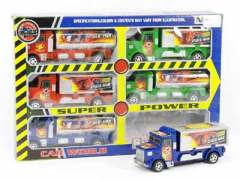 Pull Back Container & Tanker(6in1) toys
