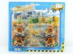 Pull Back Construction Truck & Work(4in1 toys