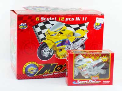 Pull Back Motorcycle W/L_S(6in1) toys