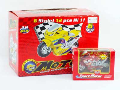 Pull Back Motorcycle W/L_S(6in1) toys