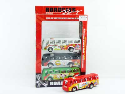 Pull Back Bus(4in1) toys