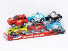 Pull Back Police Car(6in1) toys