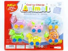 Pull  Back Animal(6in1) toys