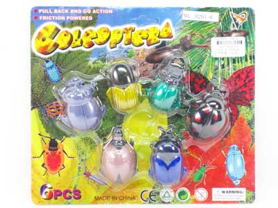 Pull Back Beetle(6in1) toys