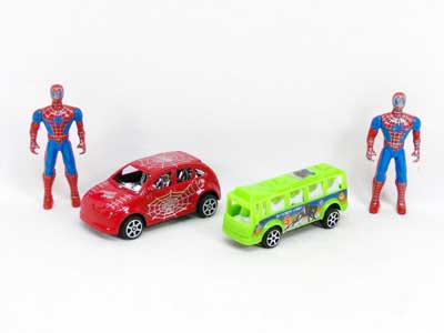 Pull Back Car & Super Man(2in1) toys