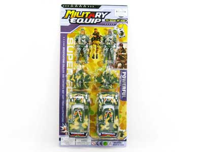 Pull Back Car & Soldier(2in1) toys