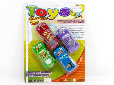 Pull Back Cartoon Car(4in1) toys