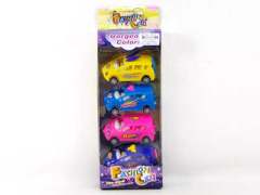 Pull Back Cartoon Car(4in1)