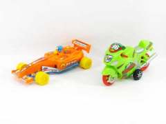 Pull Back Motorcycle & Pull Back Equation Car(2in1) toys