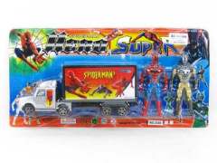 Pull Back Car & Super Man toys