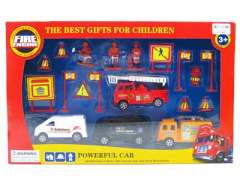 Pull Back Fire Engine Set toys