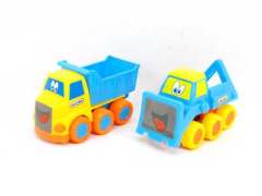 Pull Back Cartoon Construction Truck(2in1) toys