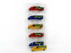 Pull  Back Container Car(6in1) toys