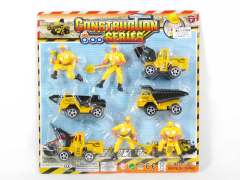 Pull Back Construction Truck & Work(4in1 toys