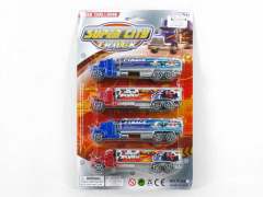 Friction Container Truck & Oilcan Car(4in1)