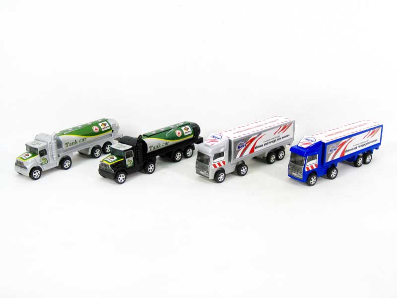 Friction Container Truck & Oilcan Car(2S) toys