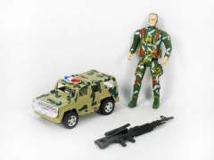 Pull Back Police Car & Soldier toys