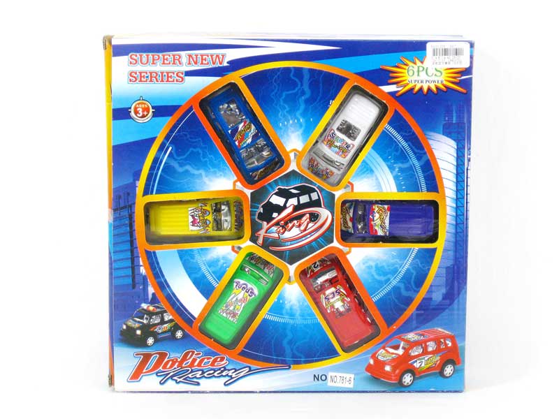 Pull Back Racing Car(6in1) toys