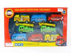 Pull Back Fire Engine(8in1) toys