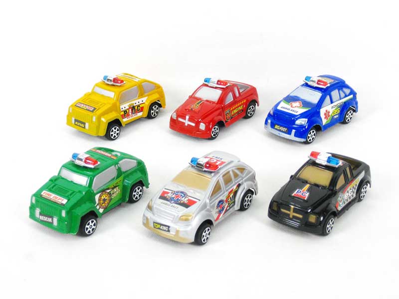 Pull Back Police Car(6in1) toys