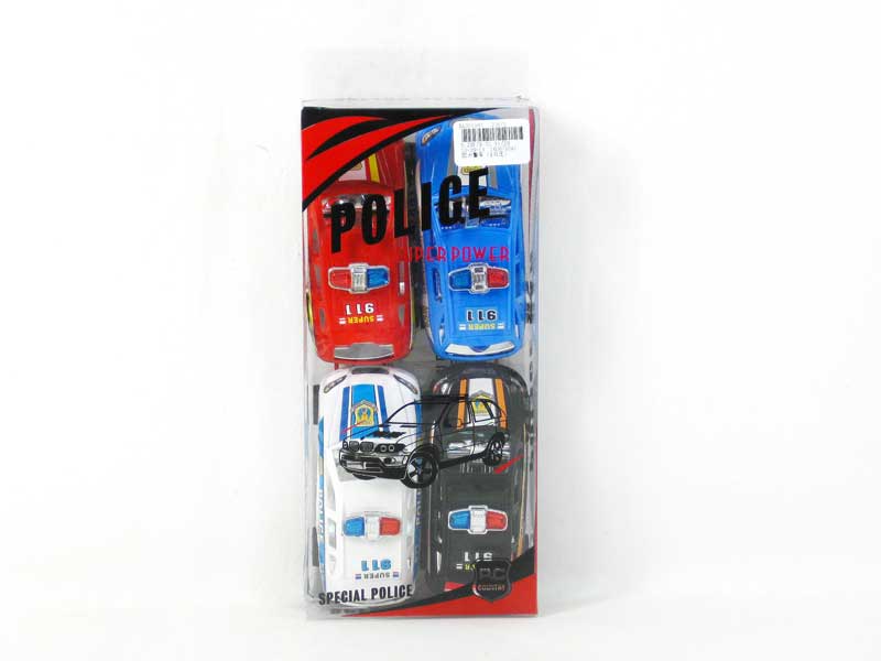 Pull Back Police Car(4in1) toys