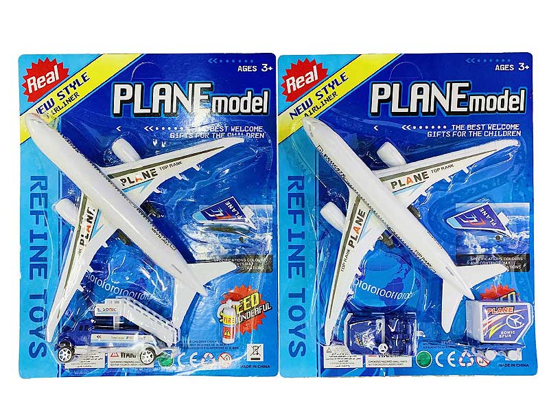 Pull Back Airplane & Free Wheel Car(2S) toys