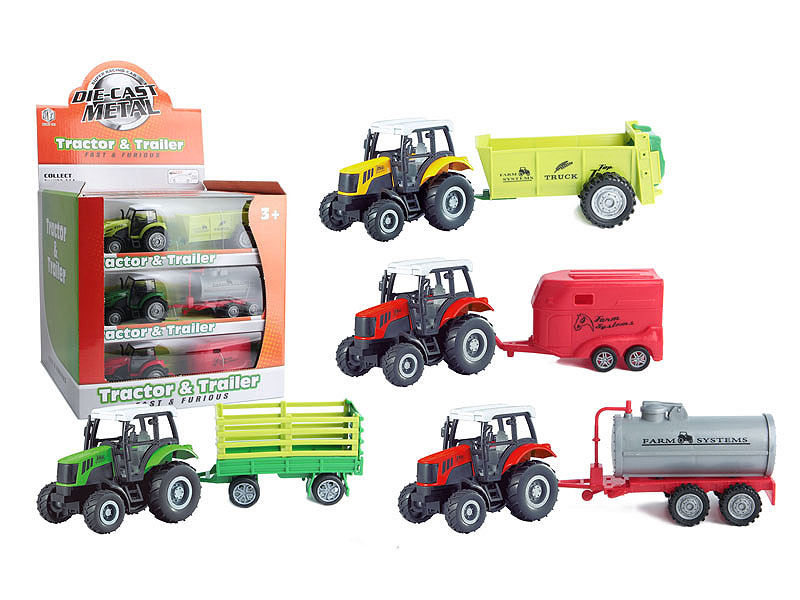 Die Cast Farm Truck Pull Back(12in1) toys