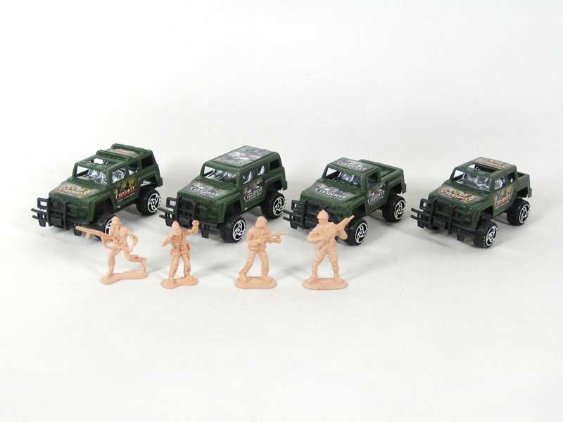 Pull Back Car & Soldier(4S) toys