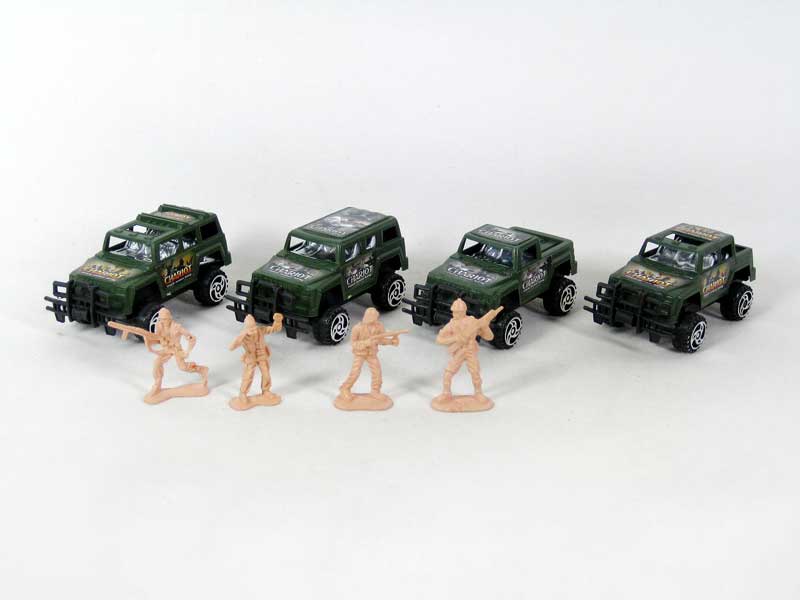 Pull Back Car & Soldier(4S) toys