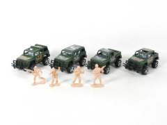 Pull Back Car & Soldier(4in1)