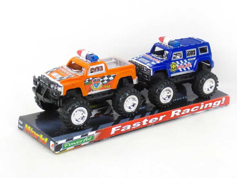 Pull Back Cross-country Police Car (2 toys