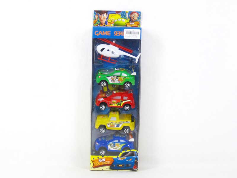 Pull Back Car & Plane(5in1) toys